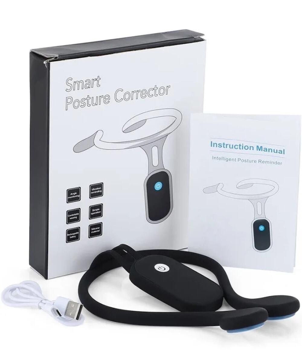 Smart Posture Corrector Rechargeable Neck Hunchback Trainer Vibration Sensor